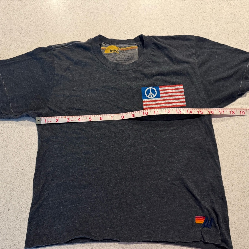 🌈 Aviator Nation crop T with Peace Flag Design